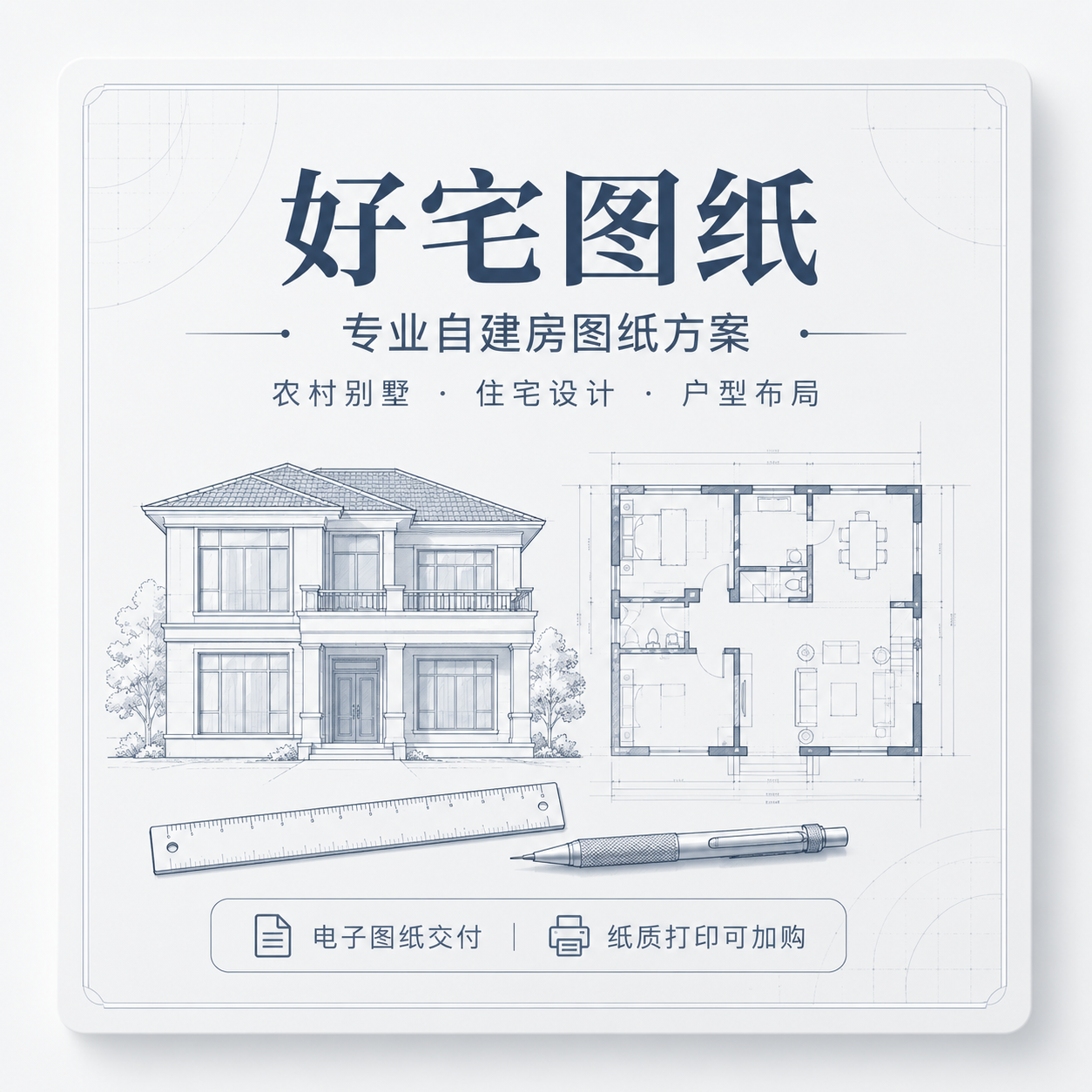 好宅图纸网_农村别墅图纸_自建房设计图_宅基地建房方案